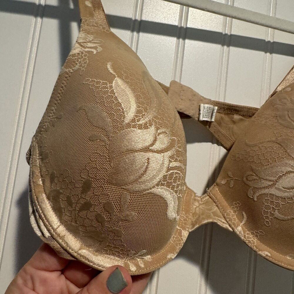 Wacoal Beige Floral Underwire Bra 36C - Picture 2 of 4